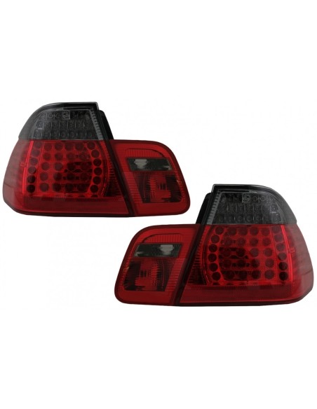 Fanali Posteriori a LED per BMW 3 Serie E46 Berlina (05-1998-08-01) Rosso e Nero