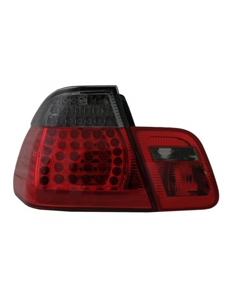 Fanali Posteriori a LED per BMW 3 Serie E46 Berlina (05-1998-08-01) Rosso e Nero