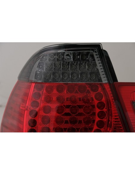 Fanali Posteriori a LED per BMW 3 Serie E46 Berlina (05-1998-08-01) Rosso e Nero