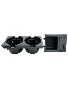 Tazza di Supporto e Coin Box per BMW 3 Series E46 (1998-05) Fibra di Carbonio Look 2