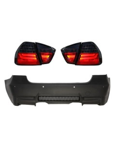 Fumo Posteriore dei Fanali Posteriori per Paraurti M3 Design con PDC e Luci LED per BMW 3 Serie E90 05-08