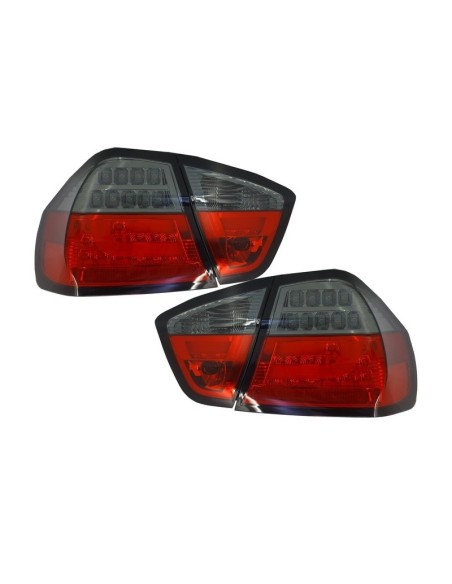 Paraurti Posteriore Design M3 senza PDC e Luci LED Rosso-Fumo per BMW 3 Serie E90 05-08