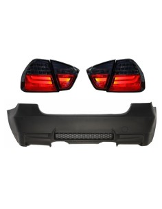 Fumo Posteriore dei Paraurti M3 Design senza PDC e Luci LED per BMW 3 Serie E90 05-08