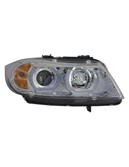 Fari 3D LED Angel Eyes per BMW E90 E91 (03.05-08.08) U-Type Cromo HID