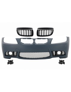 Griglia Renale Anteriore per Paraurti BMW 3 Serie E90 Sedan E91 Touring (04-08) Non LCI Design M3 con Nebbia Fumo