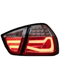 Fanali Posteriori a LED per BMW Serie 3 E90 (03.05-08.08) Design LCI Lightbar Bianco Rosso F30 2