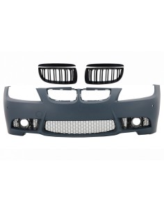 Doppia Striscia Griglie Rene/Paraurti Anteriore per BMW 3 Serie E90 E91 Pre-LCI (04-08) Design M3 Sedan Touring