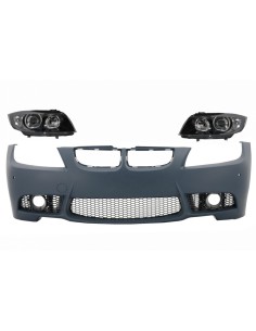 Paraurti Anteriore con Fari Neri per BMW 3 Serie E90 E91 Pre-LCI (05-08) Design M3 Berlina Touring