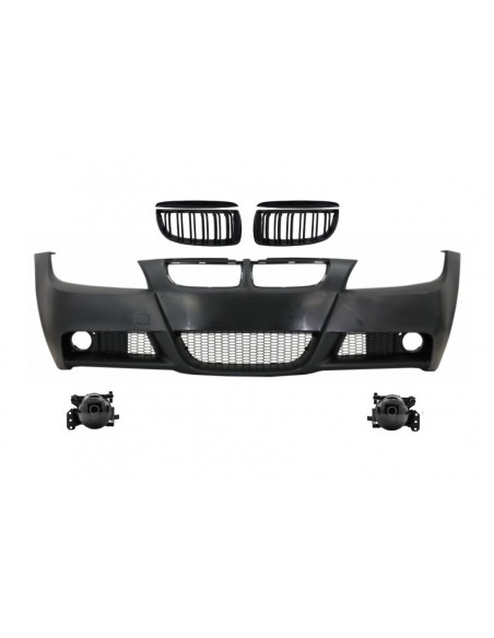 Paraurti Anteriore con Griglie Rene e Nebbia Fumo per BMW 3 Serie E90 E91 Touring Sedan (04-08) Design M-Technik
