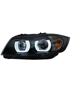 Fari Xenon U-LED 3D per BMW 3 Serie E90 Limousine E91 Touring (03.05-08.08) LHD Nero 2