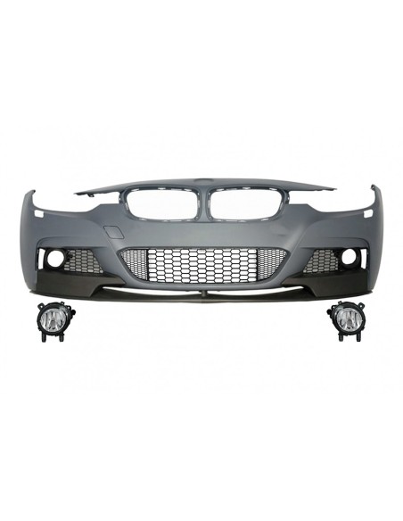 Paraurti Anteriore con Luce Nebbia e Spoiler per BMW Serie 3 F30 F31 Berlina Touring (11-19)