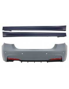 Paraurti Posteriore per BMW Serie 3 F30 (11-in poi) Design M-Technik con Gonne Laterali