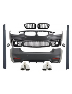 Corredo per BMW 3 serie F30 (11-19) EVO II M3 CS Design con parafanghi anteriori e cofano e silenziatore suggerimenti