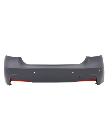 Paraurti posteriore M-Technik con diffusore singolo-doppio nero per BMW 3 Serie