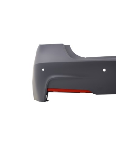 Paraurti posteriore M-Technik con diffusore singolo-doppio nero per BMW 3 Serie