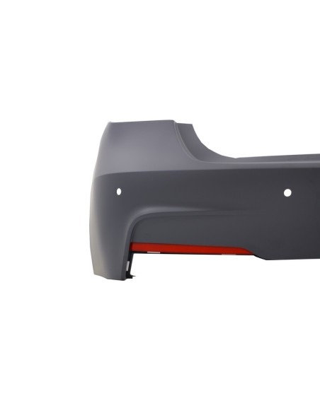 Paraurti posteriore M-Technik con diffusore singolo-doppio nero per BMW 3 Serie