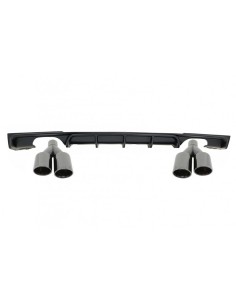 Paraurti posteriore Spoiler Valance diffusore con doppia uscita scarico nero per BMW 3 Serie F30 F31 (11-19)