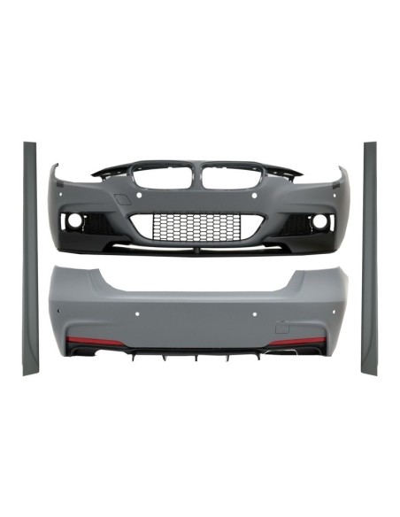 Corredo completo per BMW 3 serie F30 (11-14) & F30 LCI Facelift (15-up) con doppio doppio diffusore dell'aria