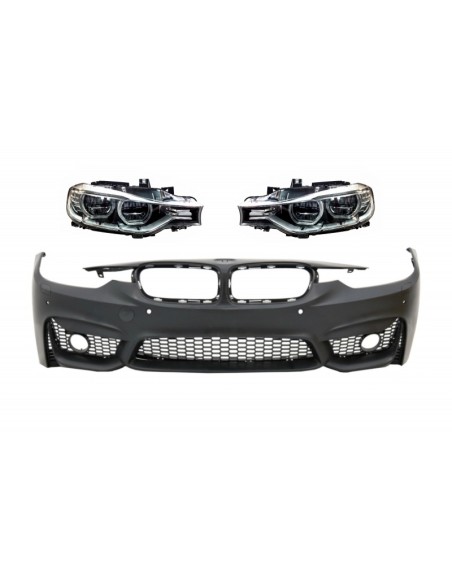 Paraurti anteriore per BMW 3 serie F30 F31 non LCI & LCI (11-18) M3 Sport EVO Design con Full LED Angel Eyes fari
