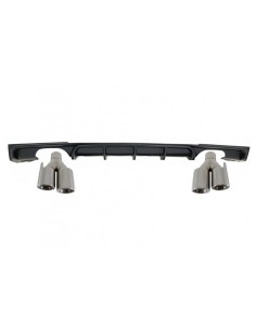 Paraurti posteriore Spoiler Valance diffusore con doppia uscita scarico per BMW 3 Serie F30 F31 (11-19) Limo Touring