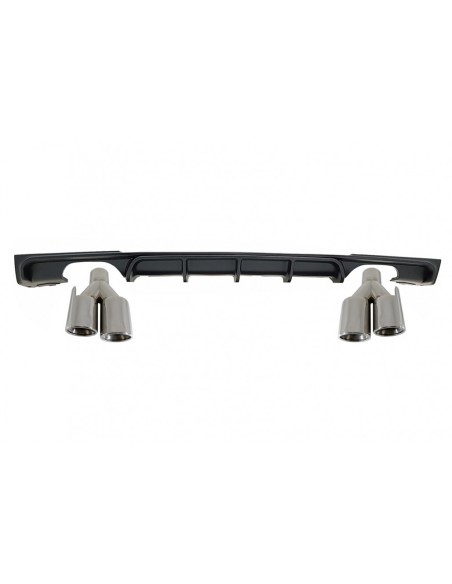 Paraurti posteriore Spoiler Valance diffusore con doppia uscita scarico per BMW 3 Serie F30 F31 (11-19) Limo Touring