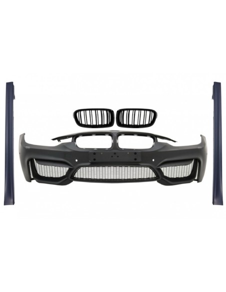 Paraurti anteriore con griglie del rene e laterali gonne per BMW 3 serie F30 F31 Pre-LCI & LCI (11-18) M4 Design