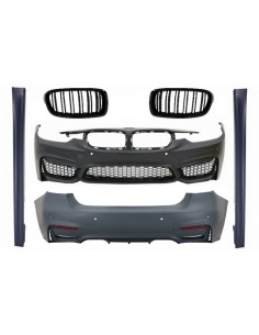 Kit per BMW 3 serie F30 (11-15) F30 LCI (16-up) con griglie centrali doppia striscia M3 Design sportivo