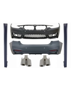 Kit completo per BMW Serie 3 F30 (11-19) con Parafanghi anteriori e cofano in cromato