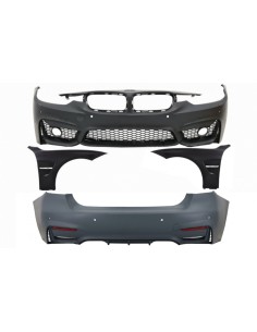 Kit completo per BMW Serie 3 F30 (11-19) con parafanghi anteriori e cofano in carbonio lucido