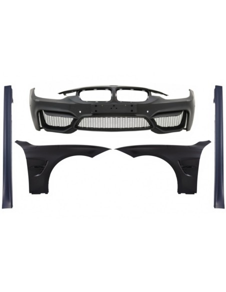 Paraurti anteriore w/ parafanghi anteriori e laterali per BMW 3 serie F30 F31 Pre-LCI & LCI (11-18) M4 Design