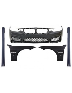 Paraurti anteriore w/ parafanghi anteriori e gonne laterali per BMW 3 serie F30 F31 Non LCI e LCI (11-18) M3 Sport EVO Design