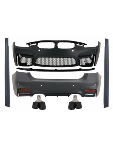 Kit Completo Dual Twin Scarico in Fibra di Carbonio EVO II M3 CS Stile senza Nebbia Lampade per BMW F30 (11-19)