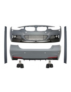 Kit Completo Doppio Doppio Scarico Scarico Suggerimenti in Fibra di Carbonio Opaco per BMW 3 Serie F30 (11-19)