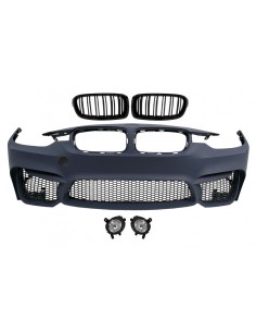 Paraurti Anteriore con Fendinebbia e Griglie Renali Doppia Striscia M3 Design per BMW 3 Serie F30 F31 (11-up)