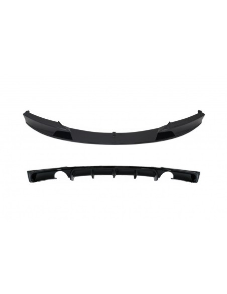 Paraurti Anteriore Spoiler con Diffusore Posteriore per Singola Prestazione Scarico per BMW 3 Serie F30 F31 (11-19) M
