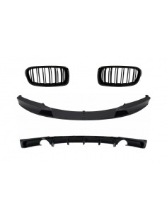 Paraurti con Griglie Centrali e Doppia Uscita del Diffusore Posteriore per Singolo Scarico per BMW 3 Serie F30 F31 (11-19)