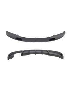 Paraurti Anteriore Spoiler Splitter con Diffusore Posteriore per BMW 3 Serie F30 F31 (11-up) Carbon Film Coating