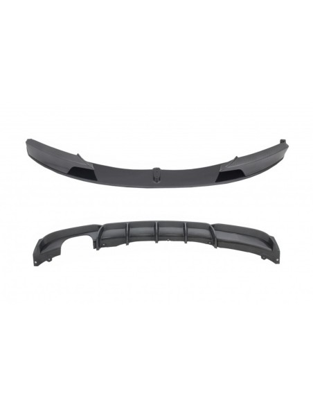 Paraurti Anteriore Spoiler Splitter con Diffusore Posteriore per BMW 3 Serie F30 F31 (11-up) Carbon Film Coating