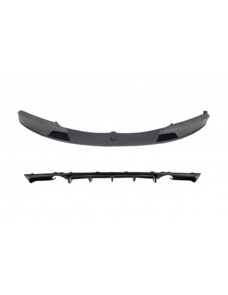Splitter con Diffusore dello Spoiler del Paraurti per il Singolo Scarico con Pellicola in Carbonio per BMW 3 Serie