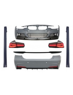 Corredo completo per BMW 3 serie F30 (11-19) w/ spoiler del tronco e luci posteriori a LED luce di svolta sequenziale
