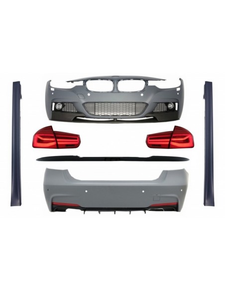 Corredo completo per BMW 3 serie F30 (11-19) w/ spoiler del tronco e LED luci posteriori dinamiche