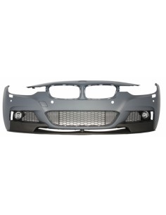 Kit completo per BMW 3 Serie F30 (11-19) con Parafanghi anteriori neri e cappuccio Bonnet & Muffler Tips in Carbonio lucido. 2