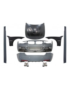Kit completo per BMW Serie 3 F30 (11-19) con Parafanghi anteriori e cofano in cromato