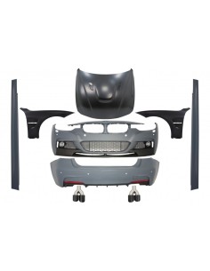 Kit completo per BMW Serie 3 F30 (11-19) con parafanghi anteriori e cofano in carbonio lucido