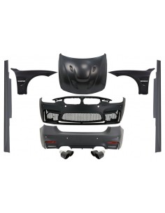 Kit Completo per BMW F30 (11-19) EVO II M3 CS Design con Parafanghi anteriori in Cromo e cappuccio Bonnet &