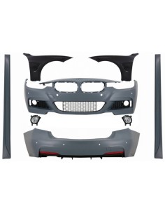 Kit con parafanghi anteriori e fender antinebbia per BMW Serie 3 F30 (11-19) Design M-Technik.