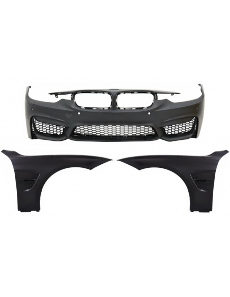Paraurti anteriore per BMW 3 serie F30 F31 Non LCI & LCI (11-18) con parafanghi anteriori M3 Sport EVO Design.