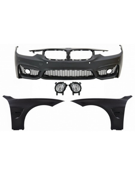 Paraurti anteriore per BMW 3 serie F30 F31 Non LCI & LCI (11-18) con proiettori anteriori M3 Sport EVO Design.