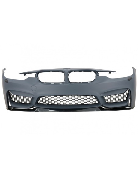 Kit con griglia centrale a doppia striscia rene per BMW 3 serie F30 (11-19) con aspetto M3 CS, senza luci fendinebbia.