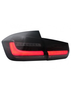 Fanali posteriori a LED BAR per BMW 3 serie F30 Pre LCI e LCI (11-19) con fumo nero e luce di svolta sequenziale. 2